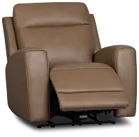 Belmont Dark Brown Lthr/vinyl Power Recliner