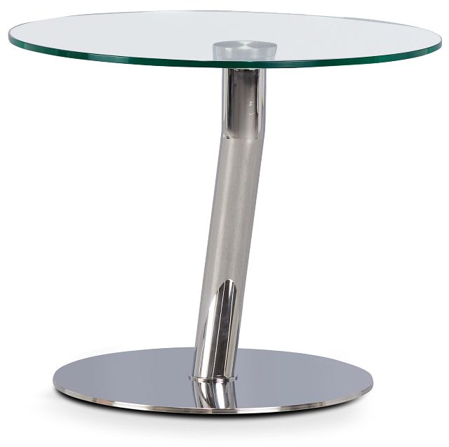 Brooks Glass Round End Table