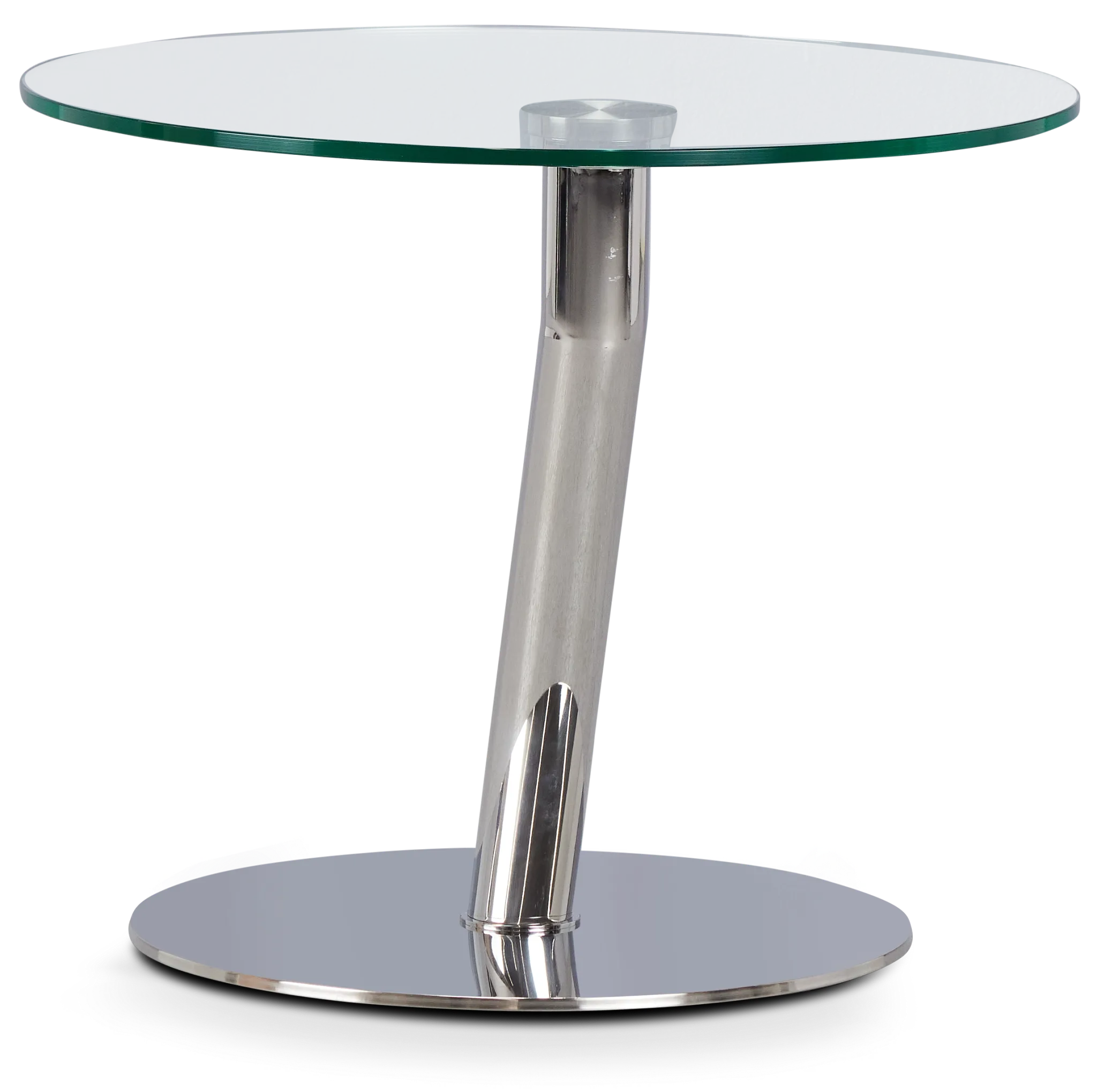 Brooks Glass Round End Table