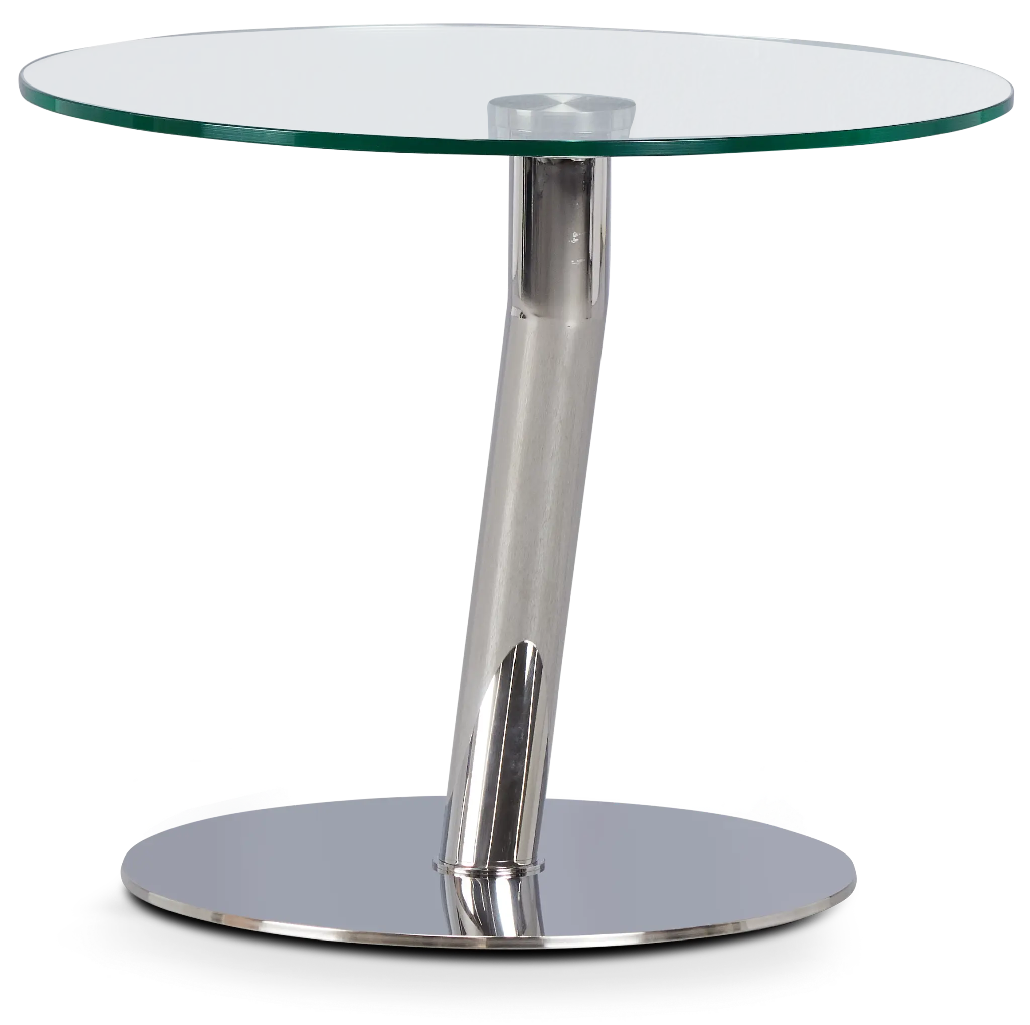 Brooks Glass Round End Table Brooks Glass Round End Table