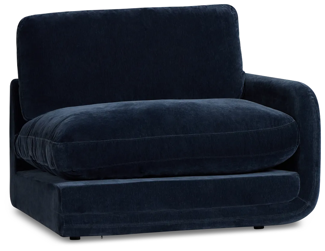 Jules Dark Blue Velvet Right Chair