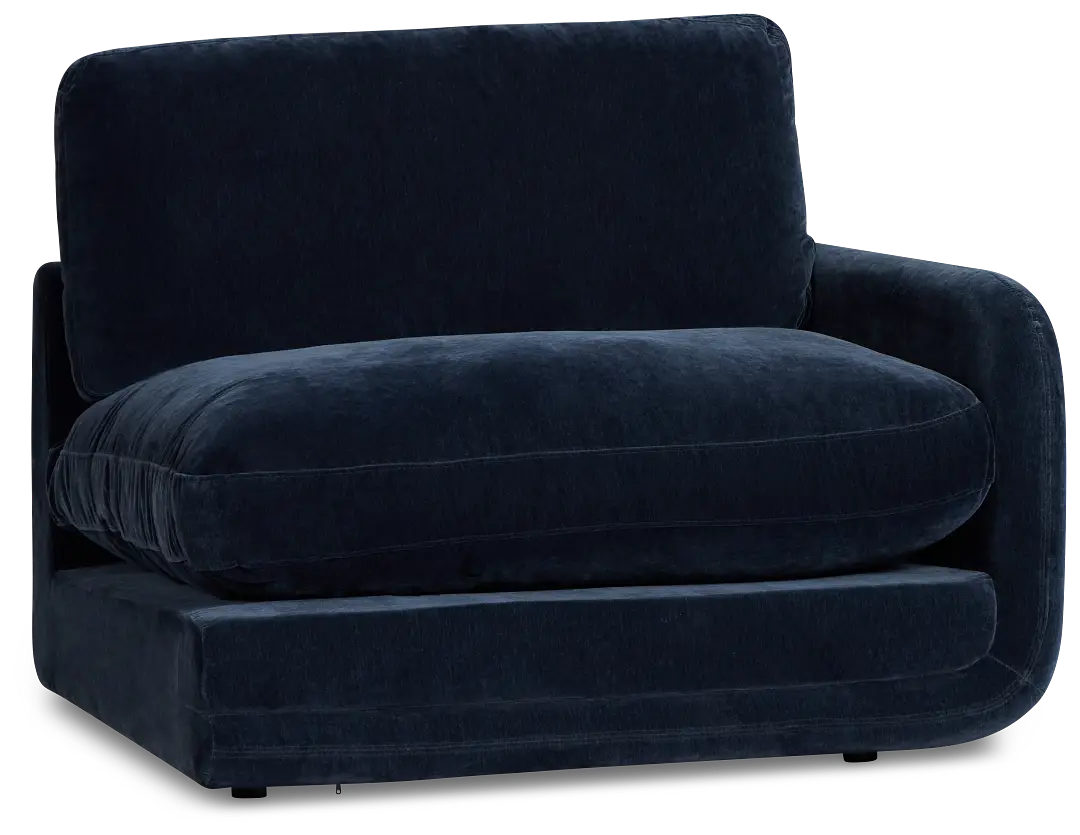 Jules Dark Blue Velvet Right Chair Jules Dark Blue Velvet Right Chair