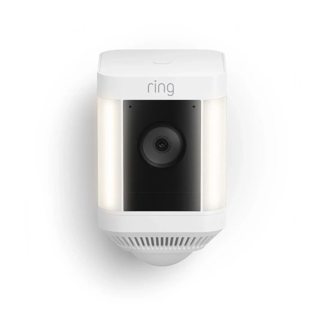 Ring Spotlight Cam Plus Battery White Outdoor Security Cameras