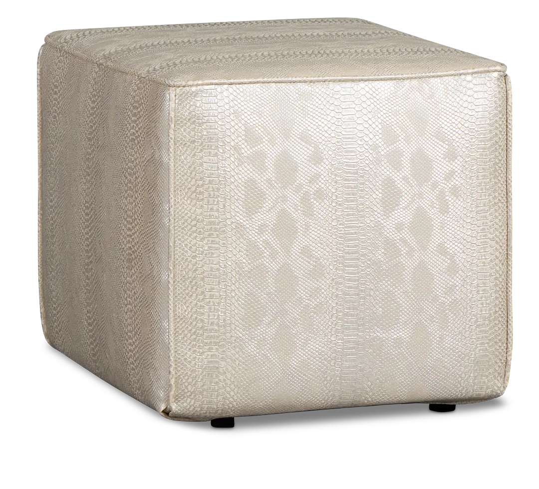 Amazon Ivory Vinyl Accent Pouf Amazon Ivory Vinyl Accent Pouf