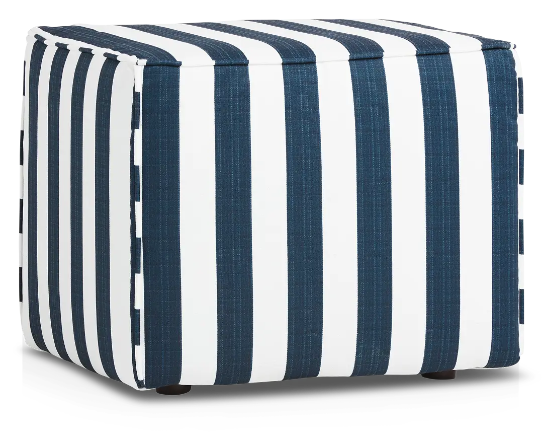 Stripe Blue Stripe Indoor/outdoor Accent Ottoman Stripe Blue Stripe Indoor/outdoor Accent Ottoman