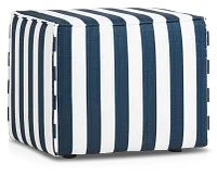 Stripe Blue Stripe Indoor/outdoor Accent Ottoman