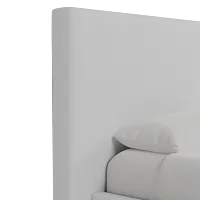 Grayton Revenue White 54" Upholstered Platform Bed