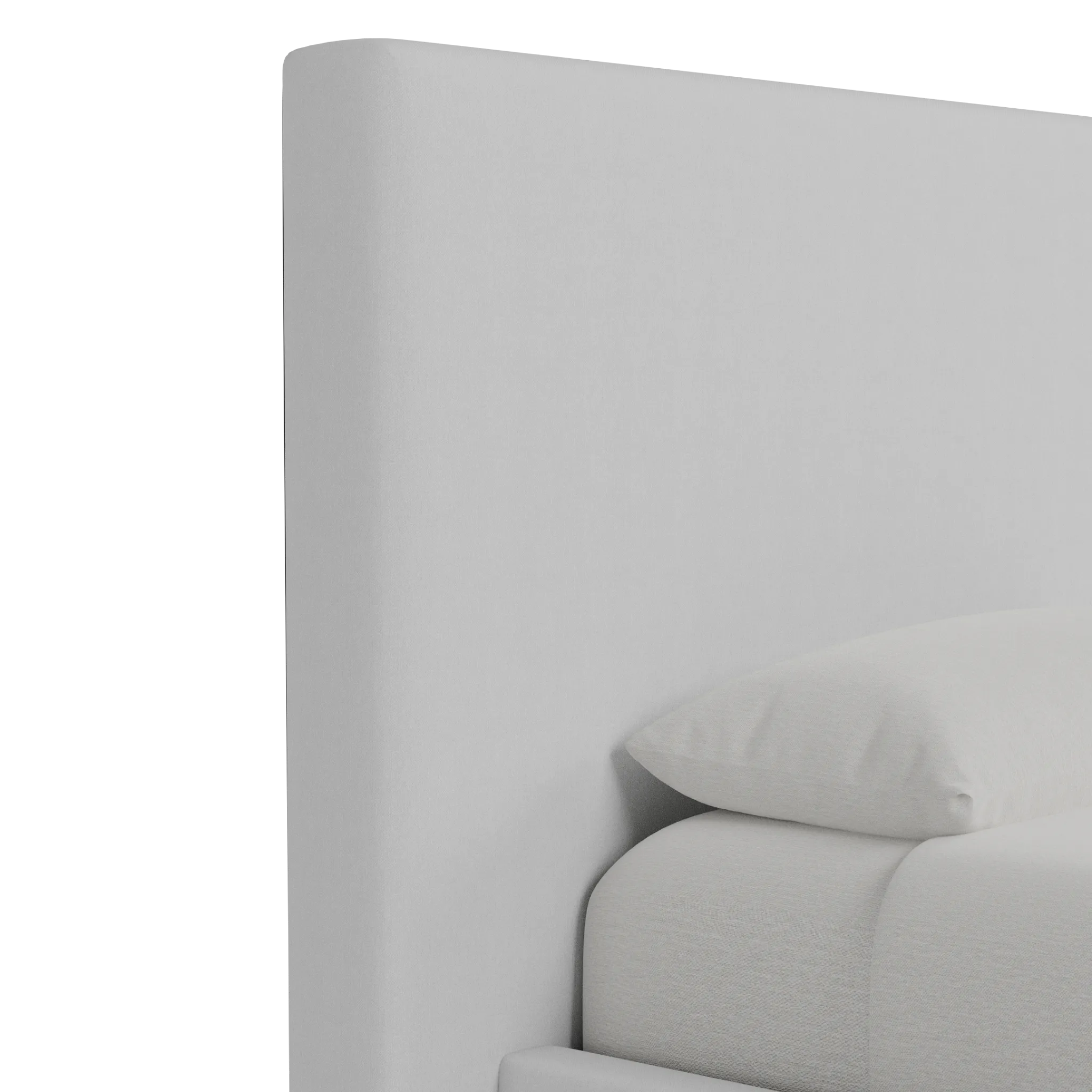 Grayton Revenue White 54" Upholstered Platform Bed