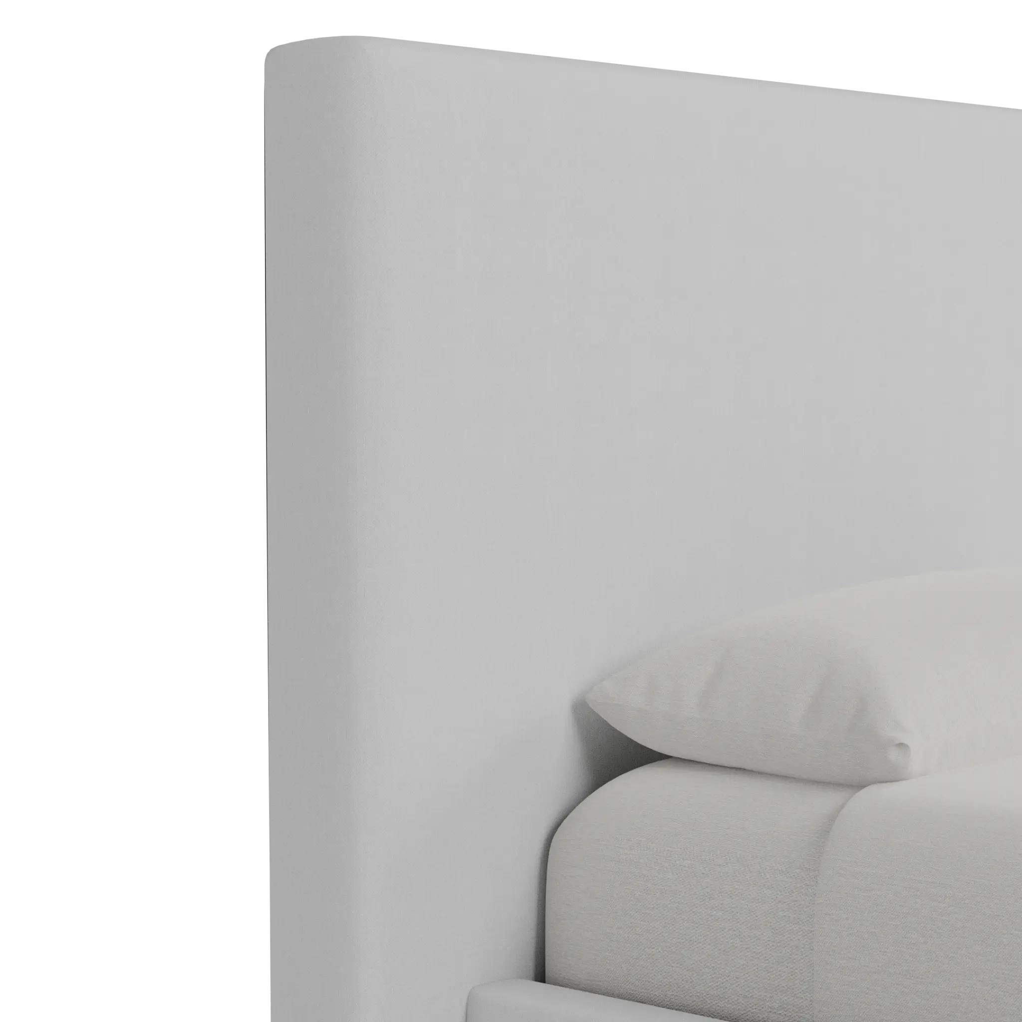 Grayton Revenue White 54" Upholstered Platform Bed Grayton Revenue White 54" Upholstered Platform Bed