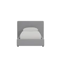 Grayton Delray Light Gray 44" Upholstered Platform Bed