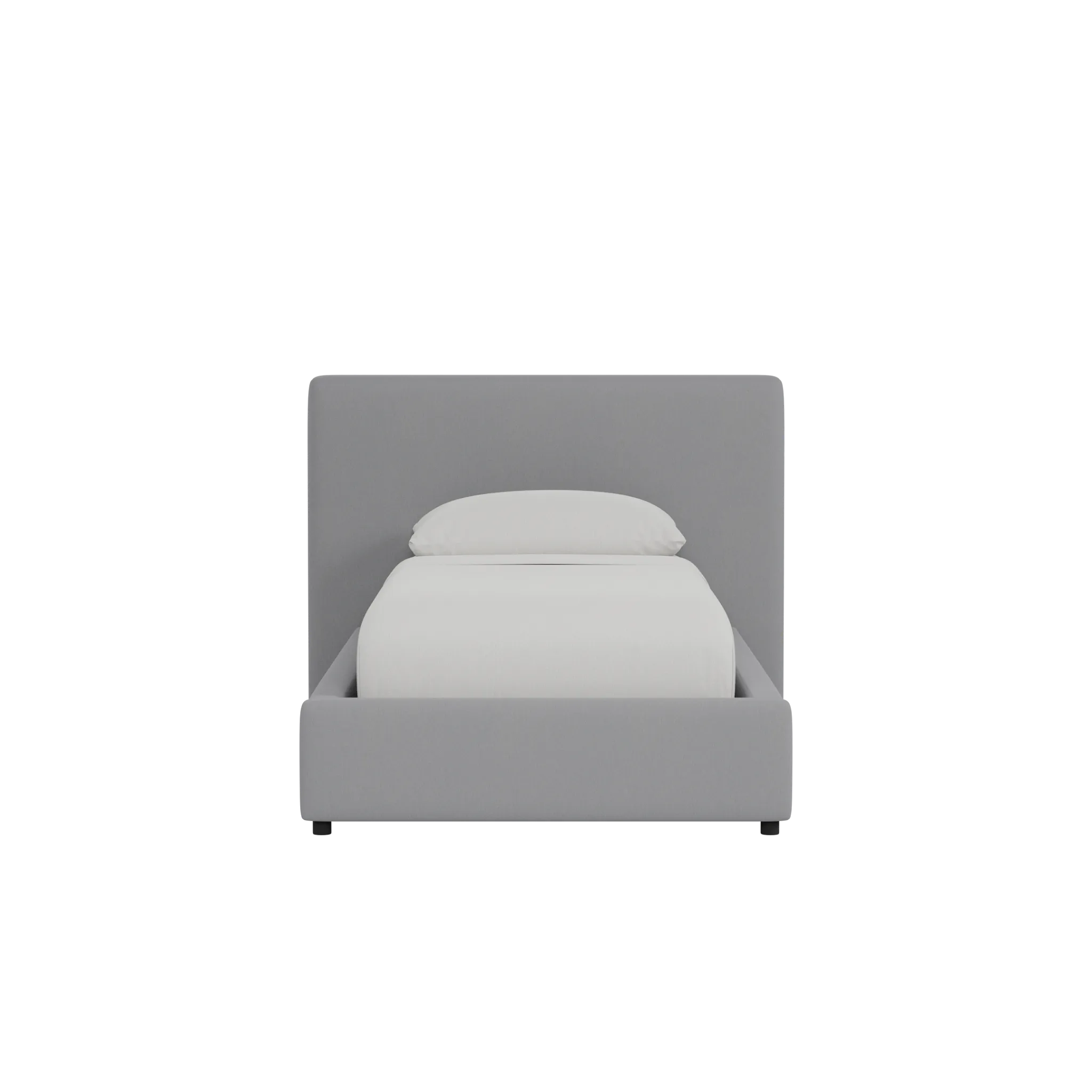 Grayton Delray Light Gray 44" Upholstered Platform Bed