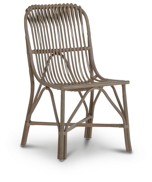 Greenwich Gray Rattan Side Chair (1)