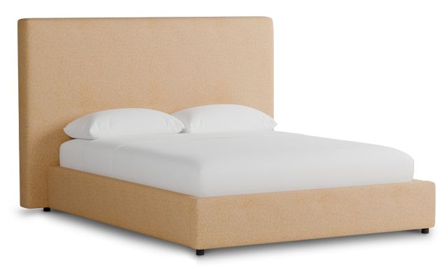 Grayton Merino Taupe 54" Upholstered Platform Bed