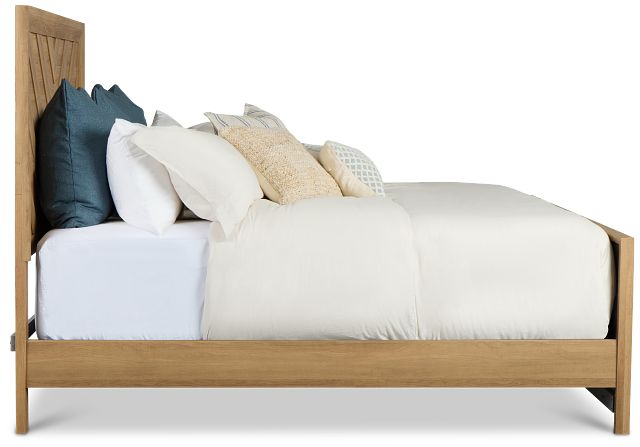 Delray Light Tone Panel Bed