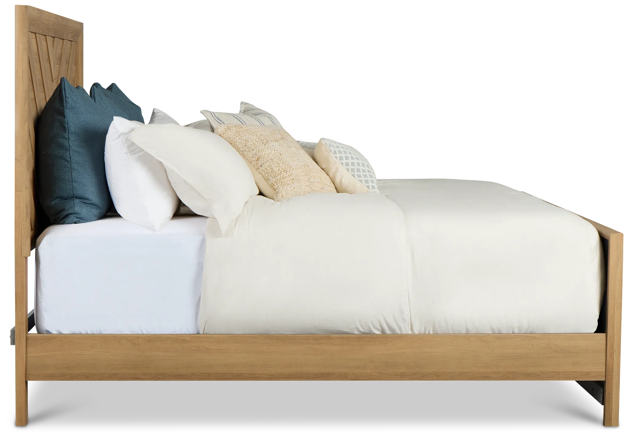 Delray Light Tone Panel Bed