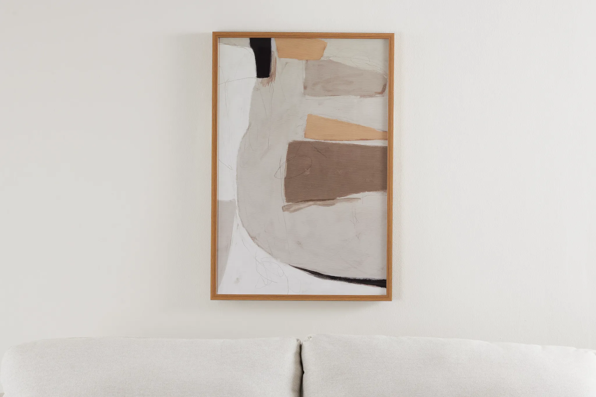 Iyana Light Beige Framed Wall Art