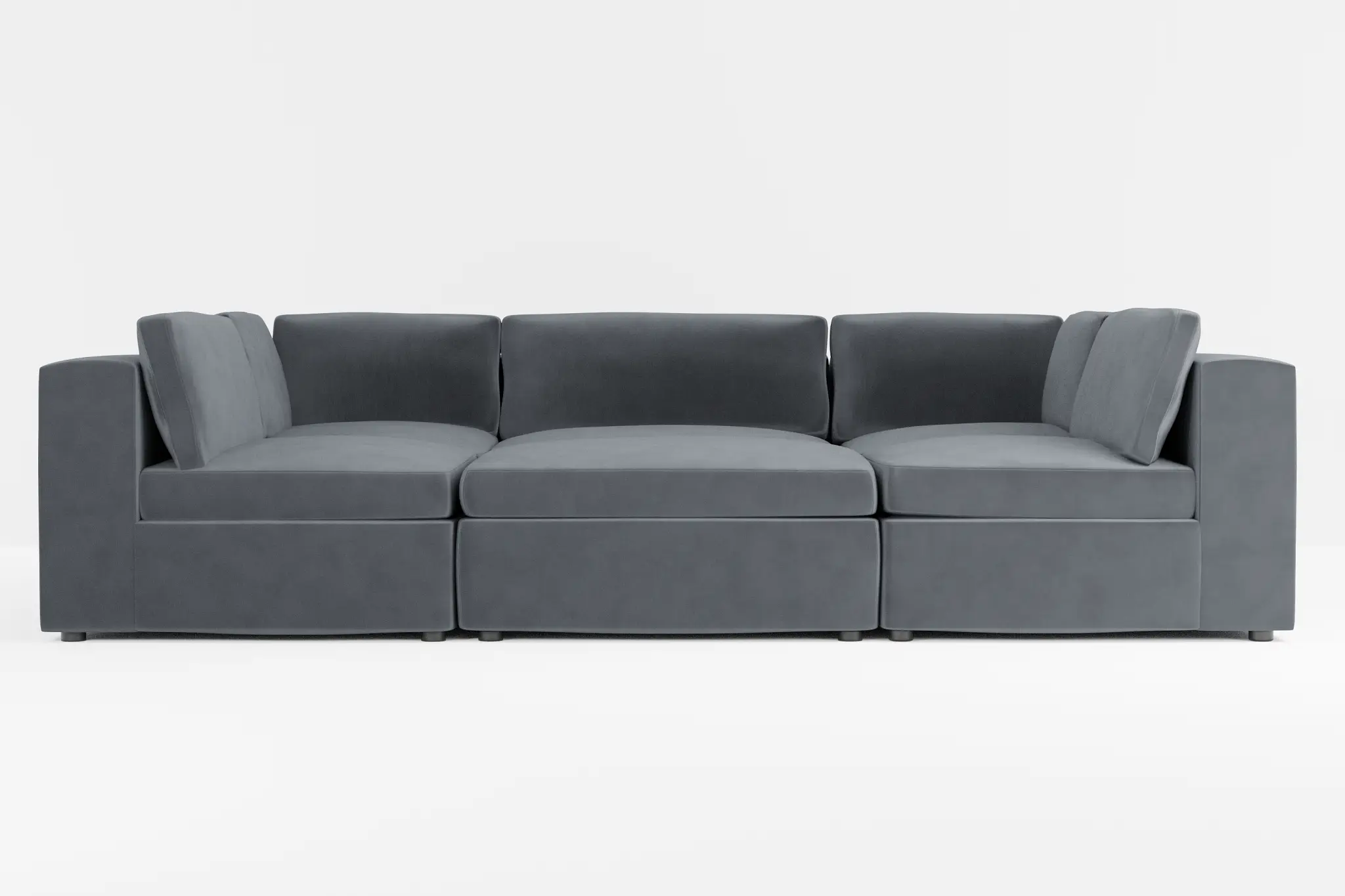 Destin Joya Gray Velvet 6-piece Pit Sectional Destin Joya Gray Velvet 6-piece Pit Sectional