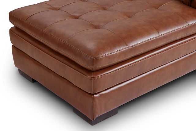 Braden Medium Brown Leather Medium Right Chaise Sectional