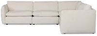 Serena White Fabric 6-piece Modular Sectional