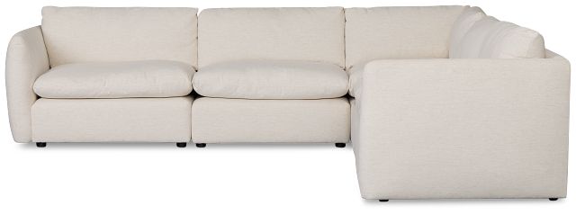Serena White Fabric 6-piece Modular Sectional