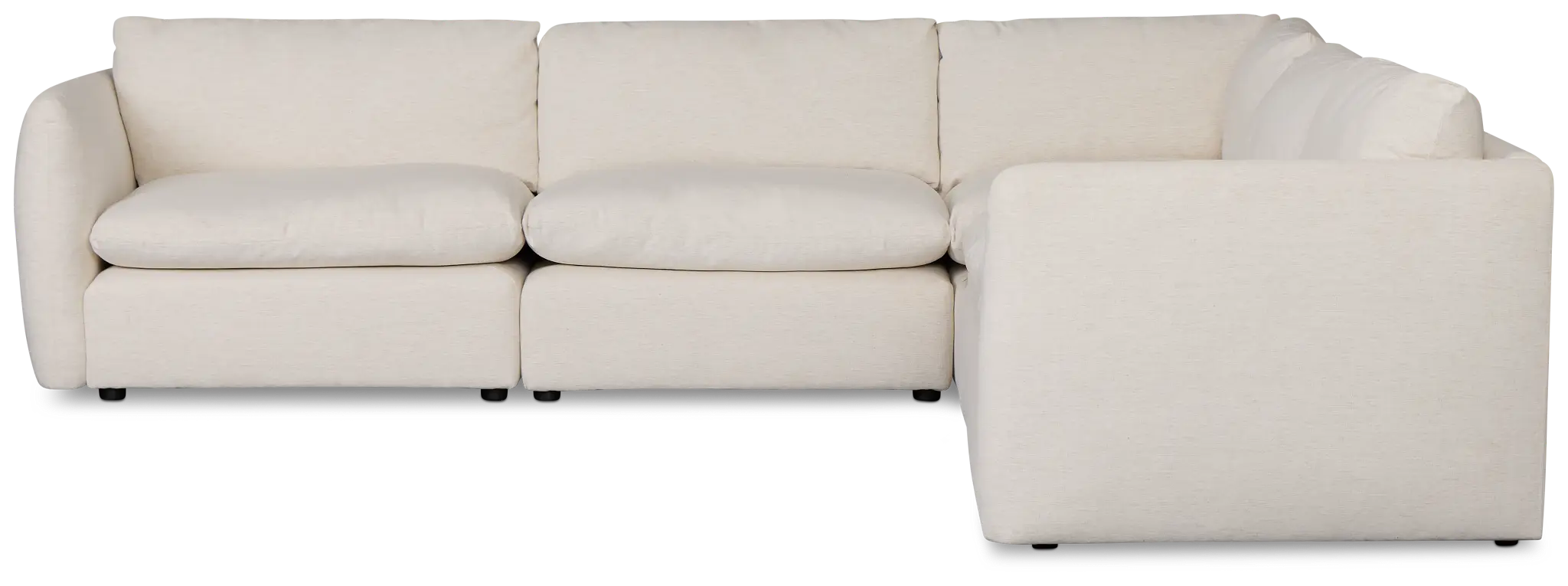 Serena White Fabric 6-piece Modular Sectional Serena White Fabric 6-piece Modular Sectional
