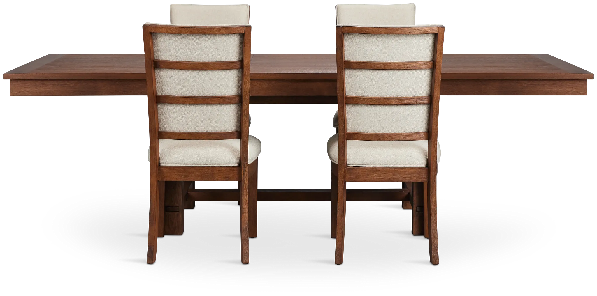 Park City Dark Tone Rectangular Table & 4 Upholstered Chairs