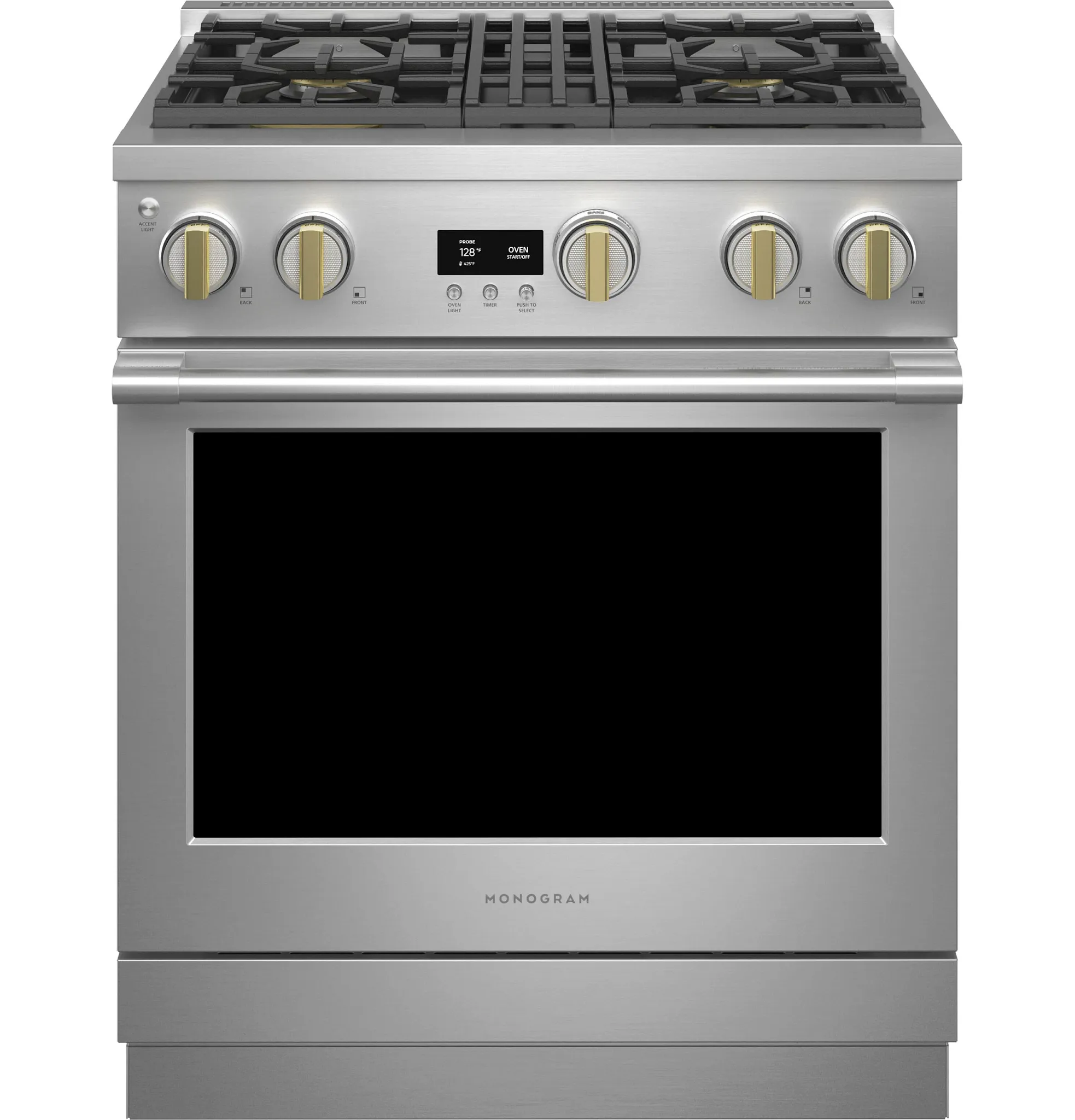 Monogram 304 Series Stainless Steel 30" Dual Fuel Range