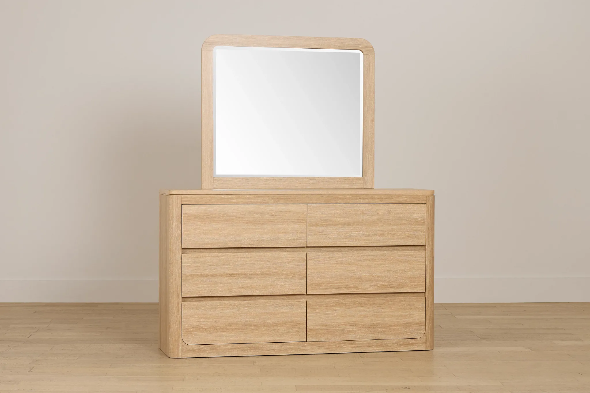 Emory Light Tone Dresser & Mirror