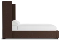 Captiva Elite Dark Brown 60" Upholstered Shelter Bed