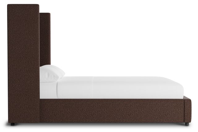 Captiva Elite Dark Brown 60" Upholstered Shelter Bed