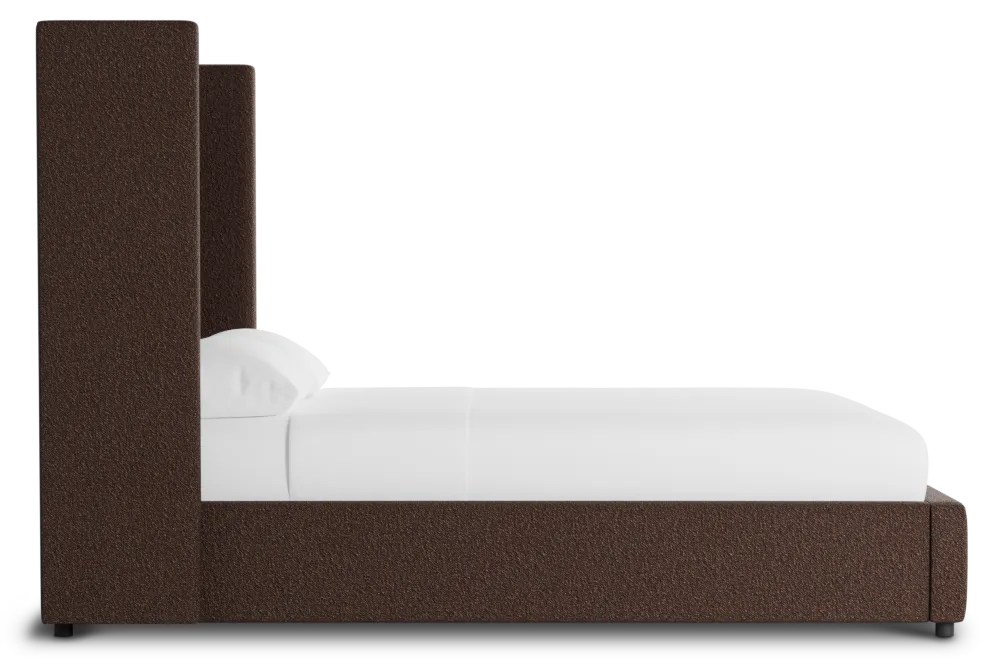 Captiva Elite Dark Brown 60" Upholstered Shelter Bed