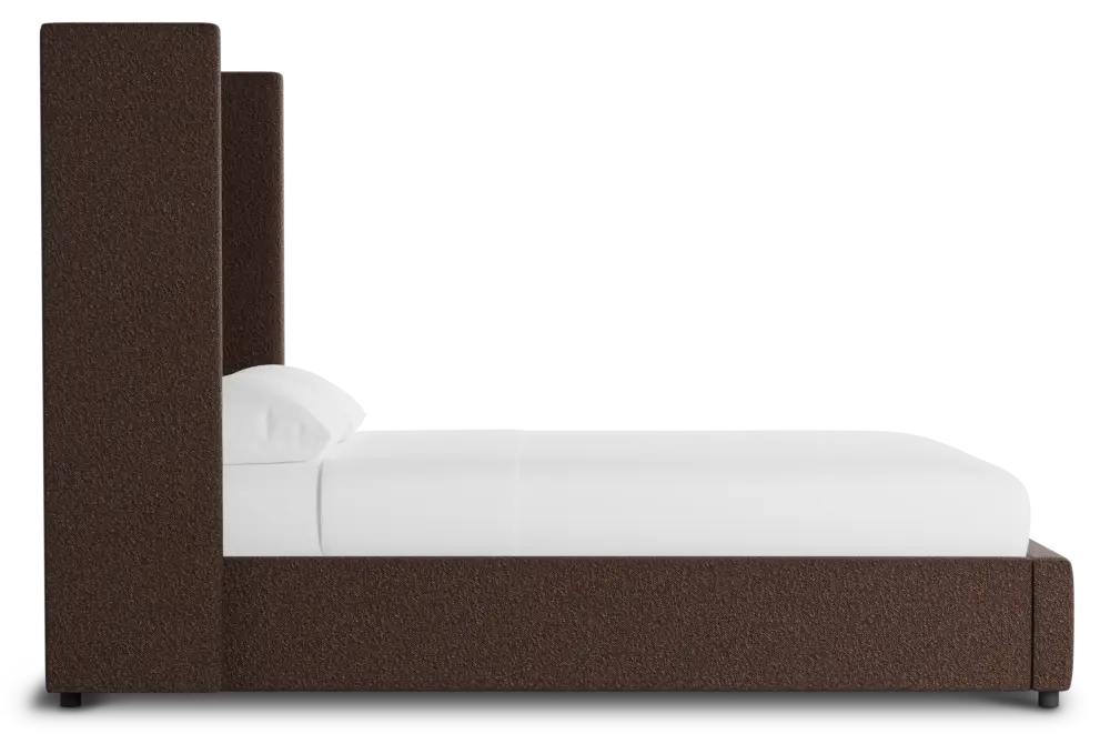 Captiva Elite Dark Brown 60" Upholstered Shelter Bed Captiva Elite Dark Brown 60" Upholstered Shelter Bed