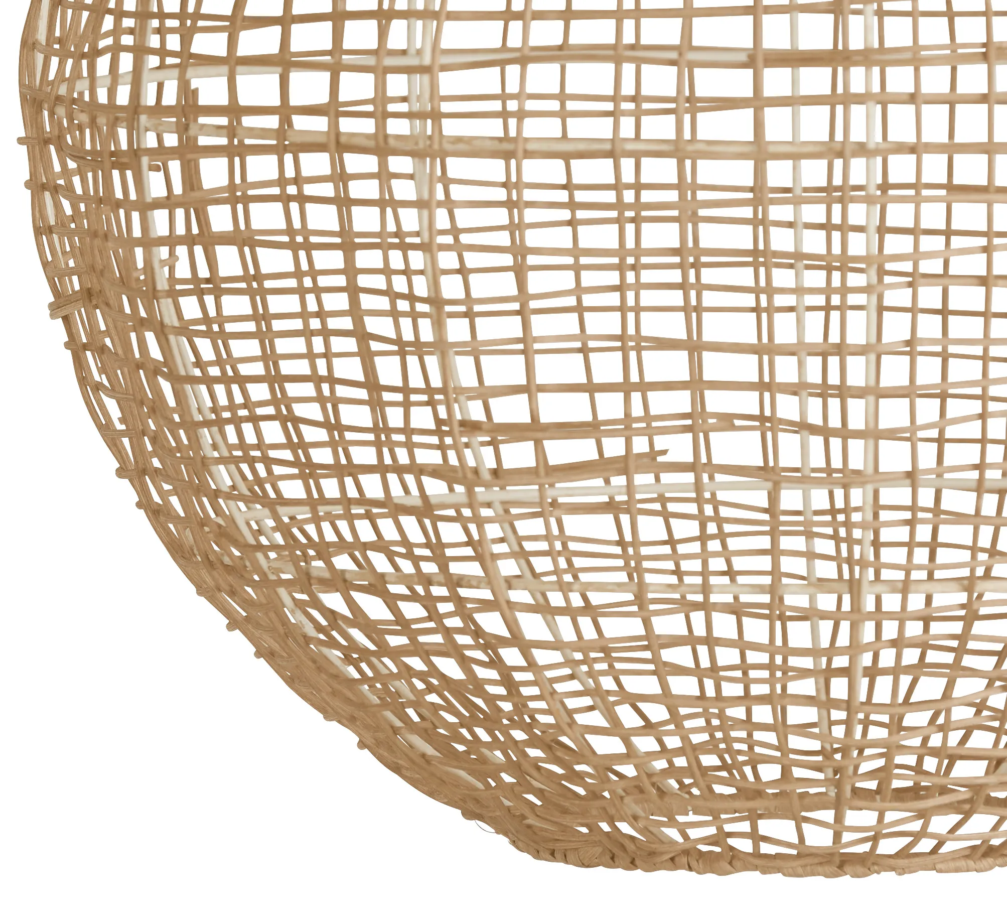 Rattan Large Round Pendant