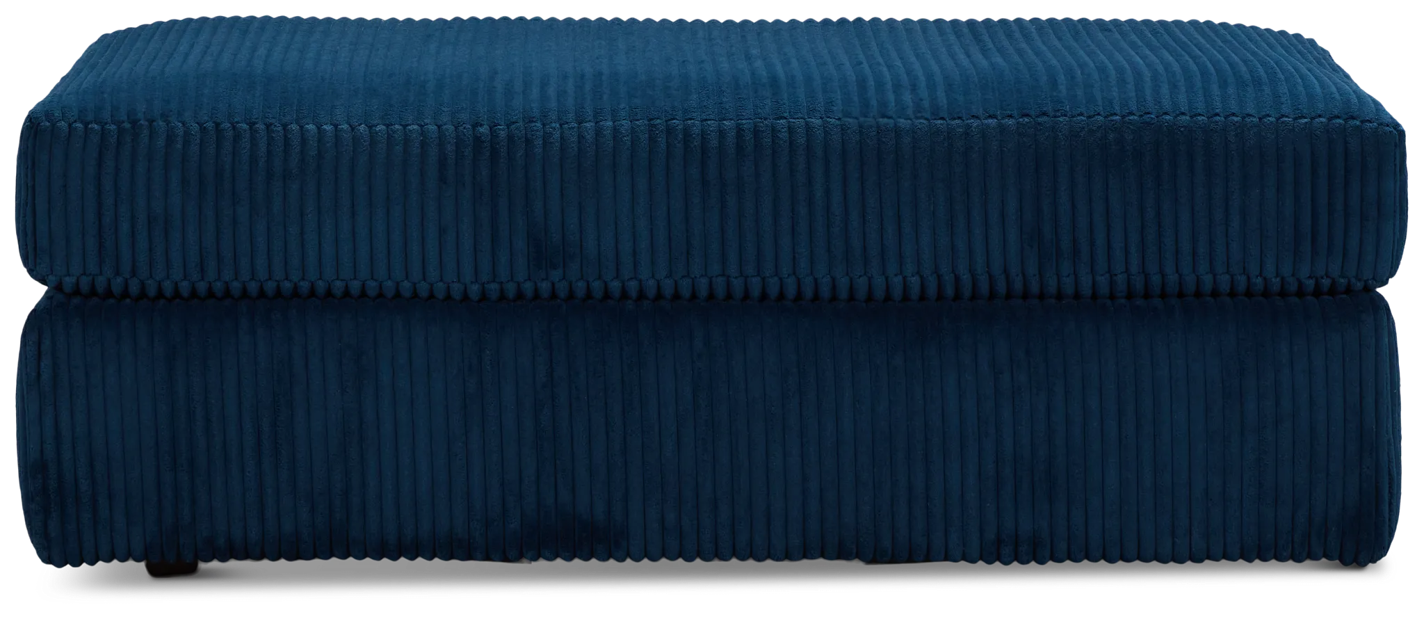 Charlie Dark Blue Fabric Ottoman