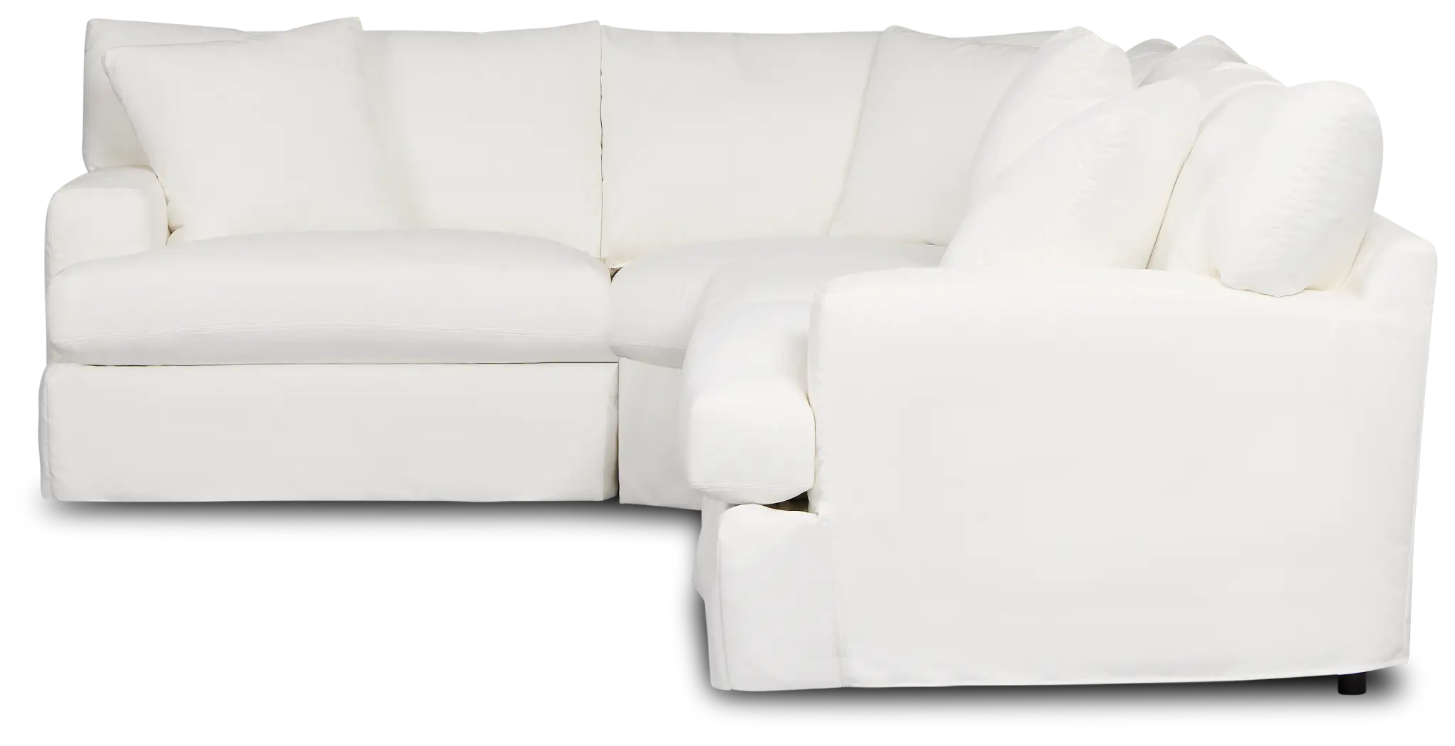 Marren White Fabric Small Two-arm Sectional Marren White Fabric Small Two-arm Sectional