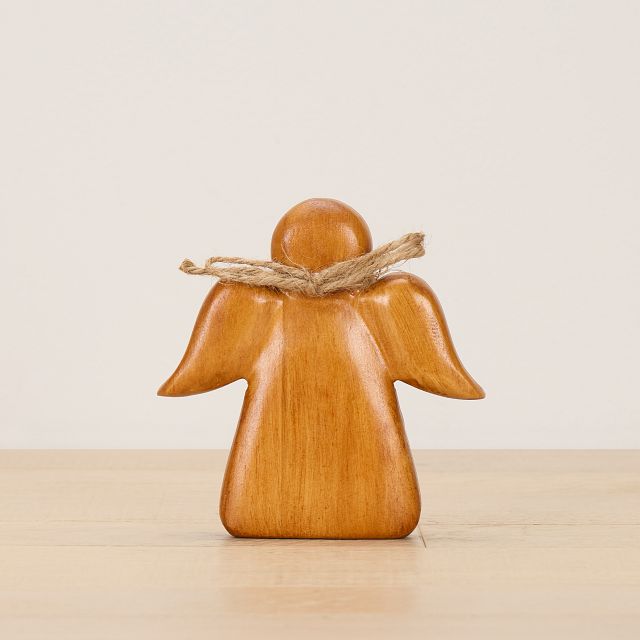 Angel Mid Tone Wood Sculpture
