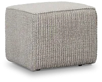 Webcam Gray Fabric Accent Pouf