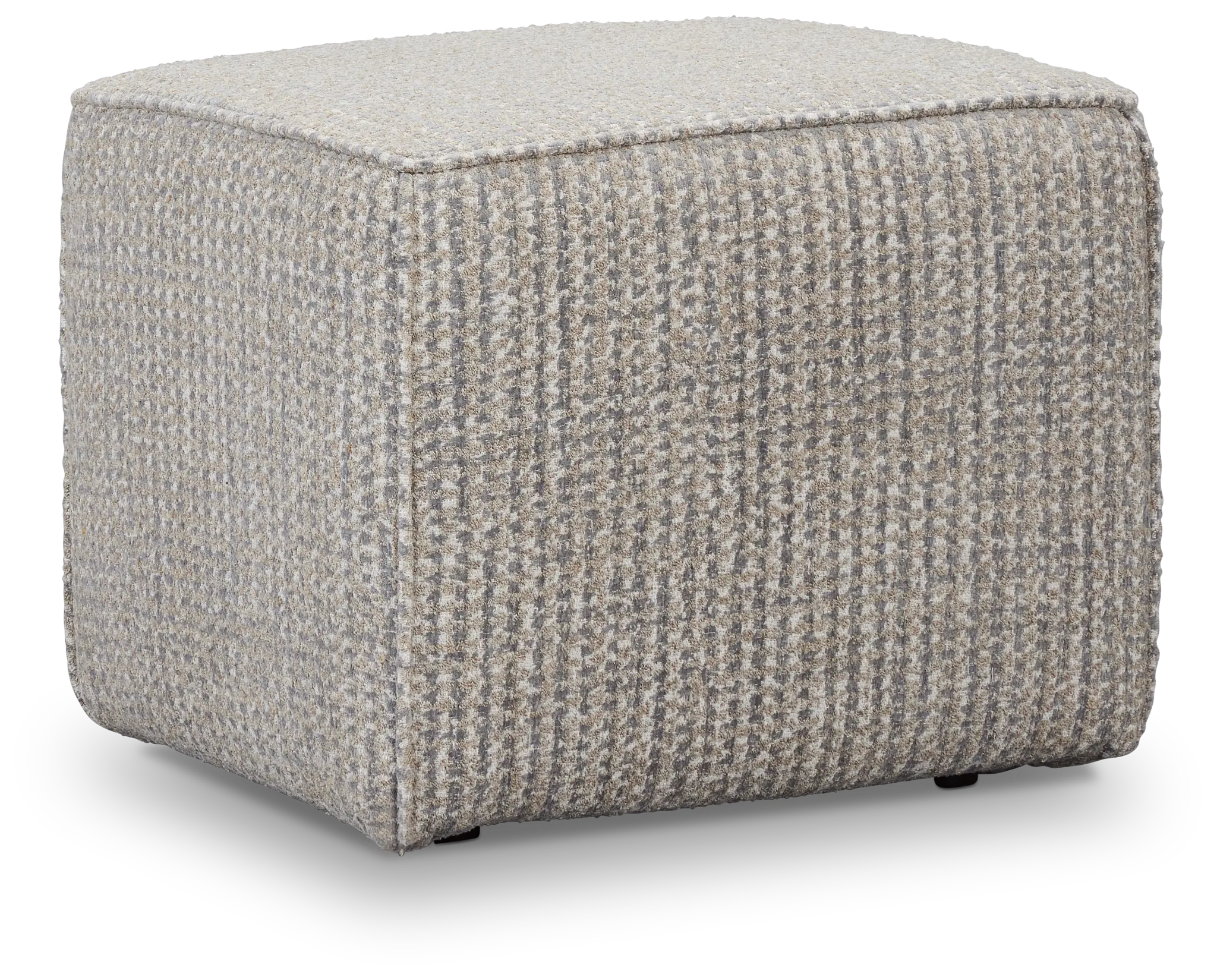 Webcam Gray Fabric Accent Pouf Webcam Gray Fabric Accent Pouf