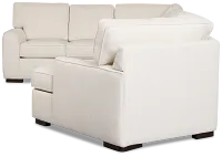 Sinclair Light Beige Fabric Right Cuddler Innerspring Sleeper Sectional