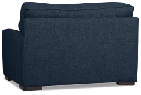 Sinclair Dark Blue Fabric Memory Foam Sleeper