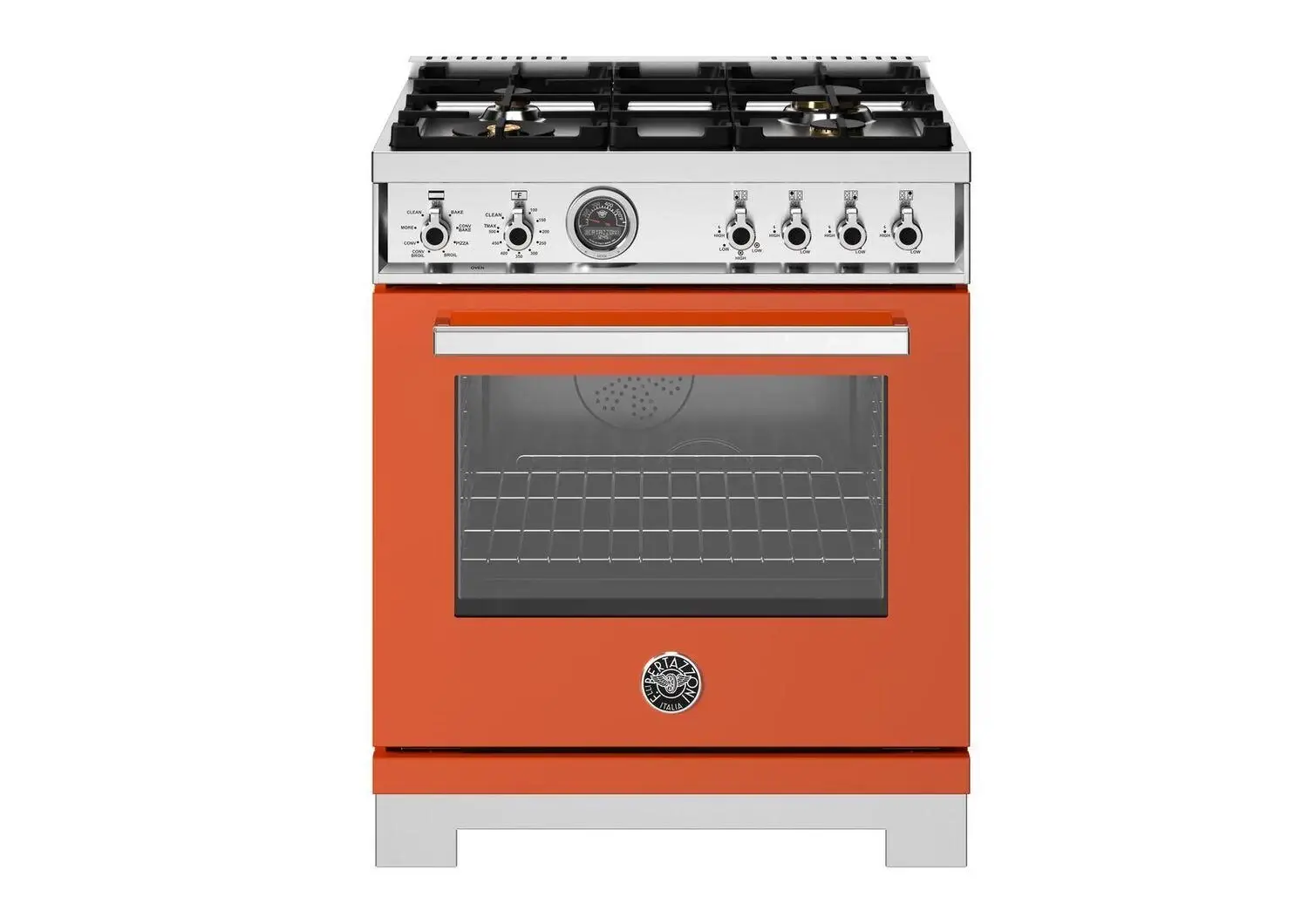 Bertazzoni 304 Series Orange 30" Dual Fuel Range Bertazzoni 304 Series Orange 30" Dual Fuel Range