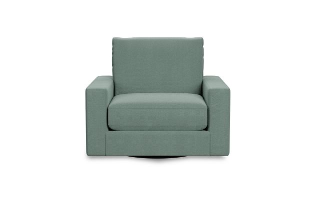 Edgewater Delray Light Green Swivel Chair (1)