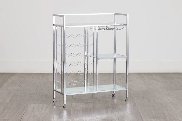 Teren Chrome Bar Cart