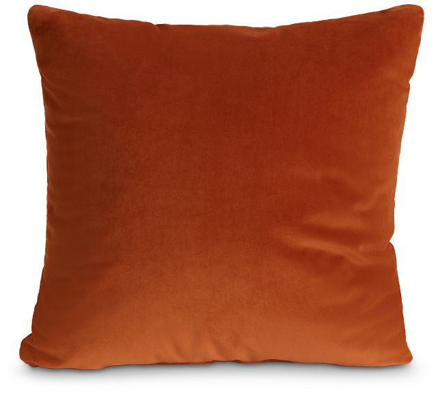 Joya Orange Velvet 20" Accent Pillow (1)