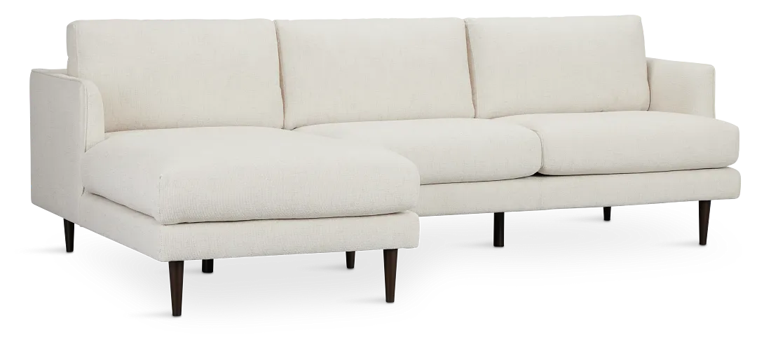 Easton Light Beige Fabric Left Chaise Sectional