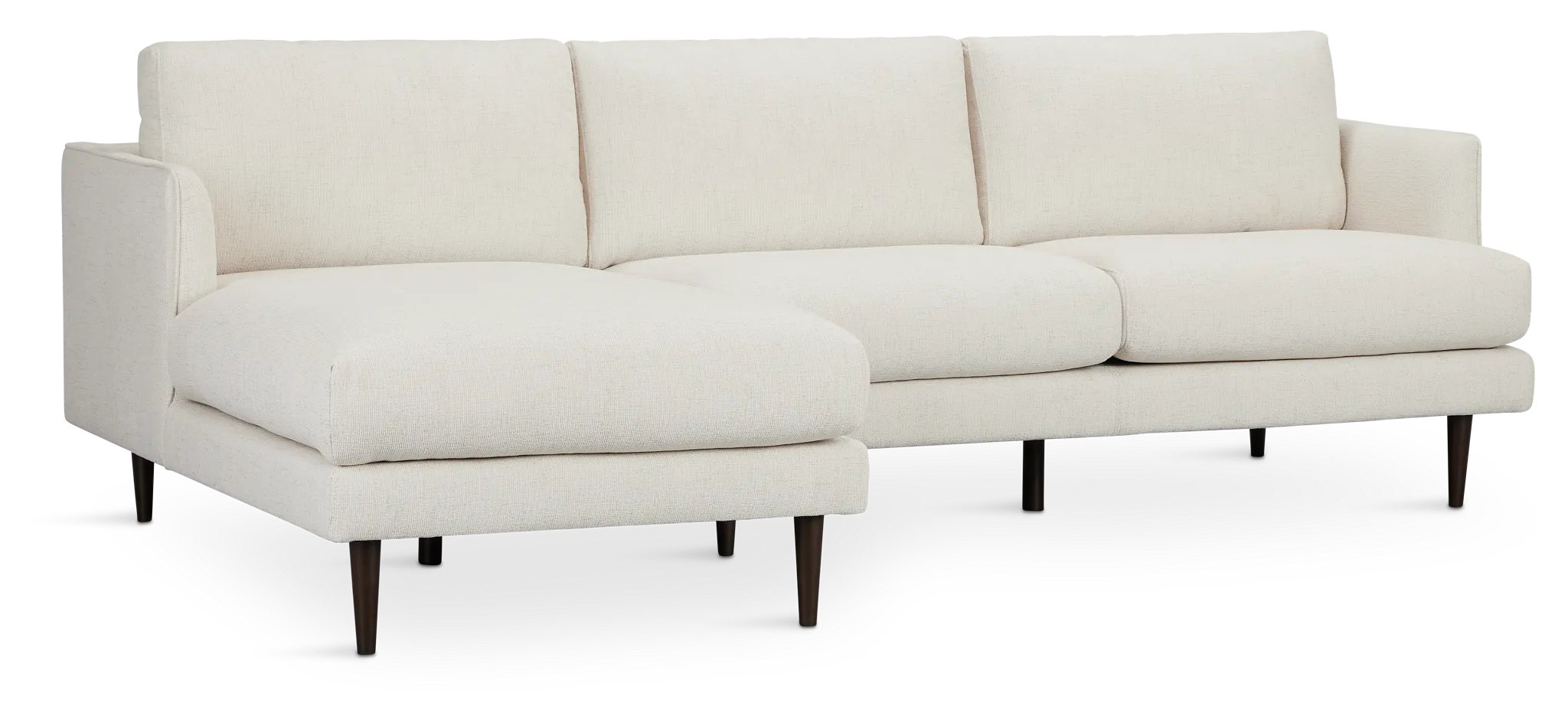 Easton Light Beige Fabric Left Chaise Sectional