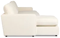 Maxwell Light Beige Fabric Small Left Chaise Sectional