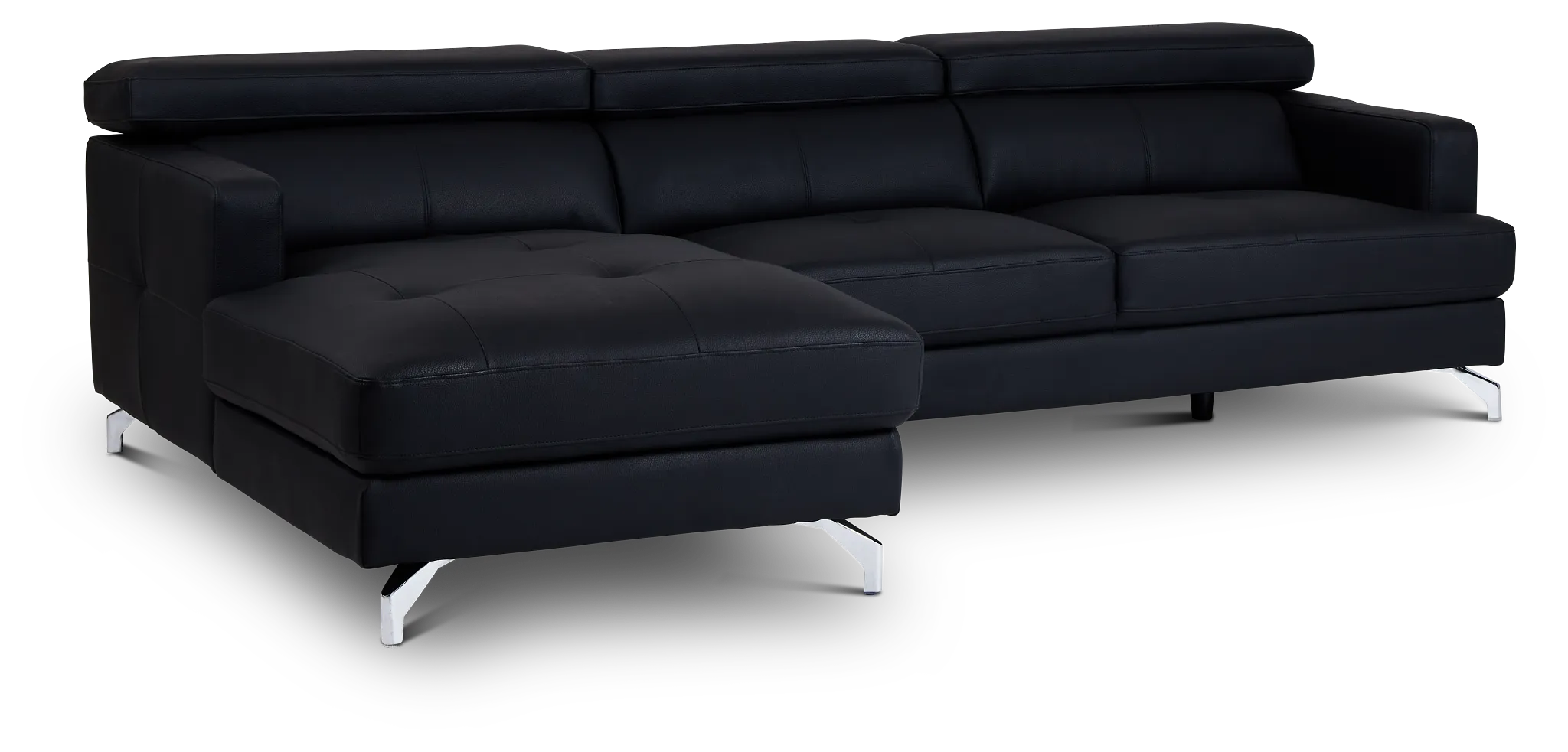 Marquez Black Micro Left Chaise Sectional