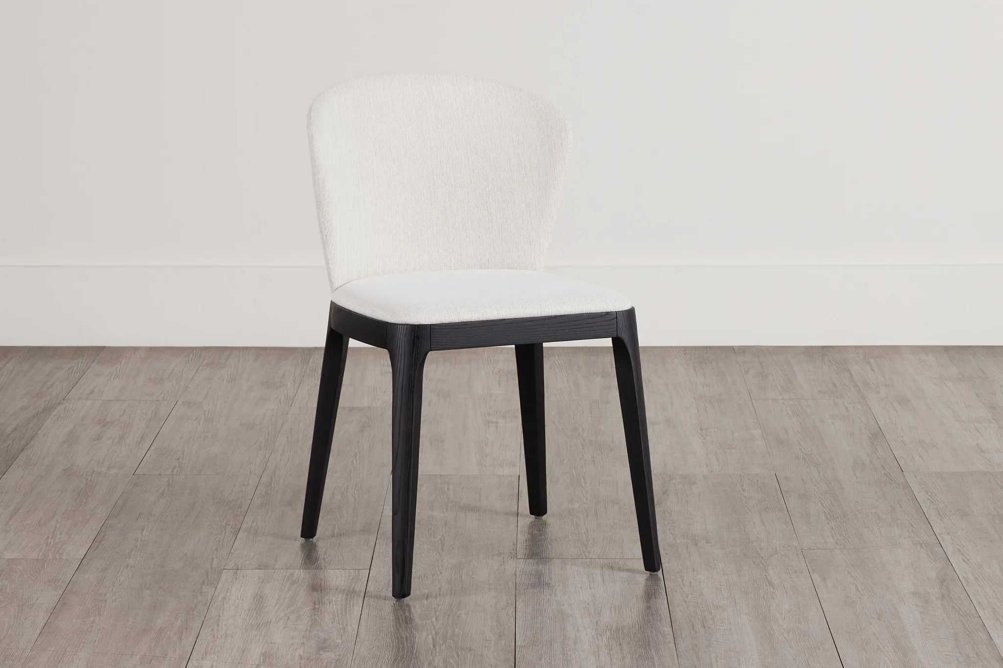 Nomad Light Beige Upholstered Side Chair W/ Black Legs