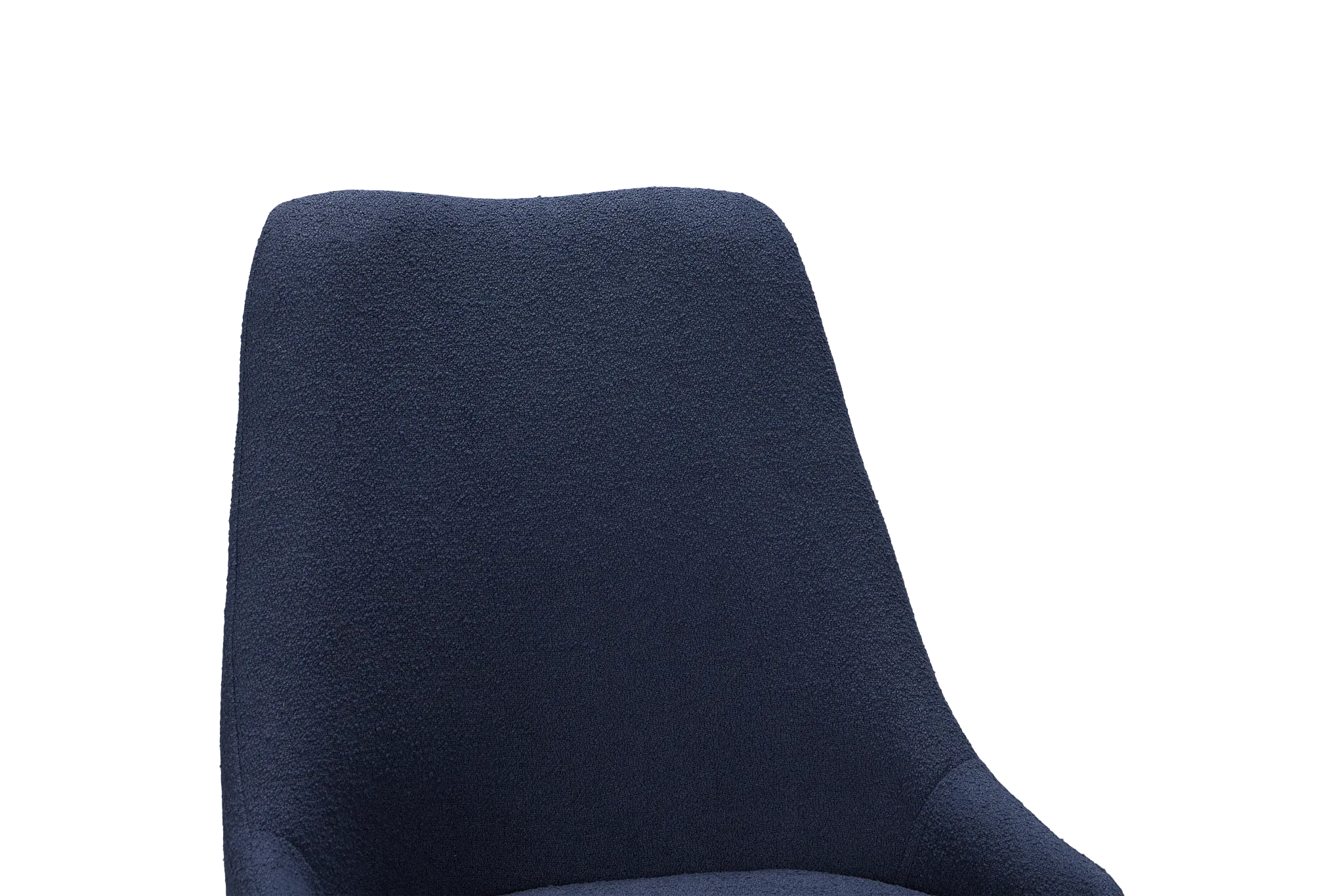 Andover Dark Blue Curved Upholstered Side Chair